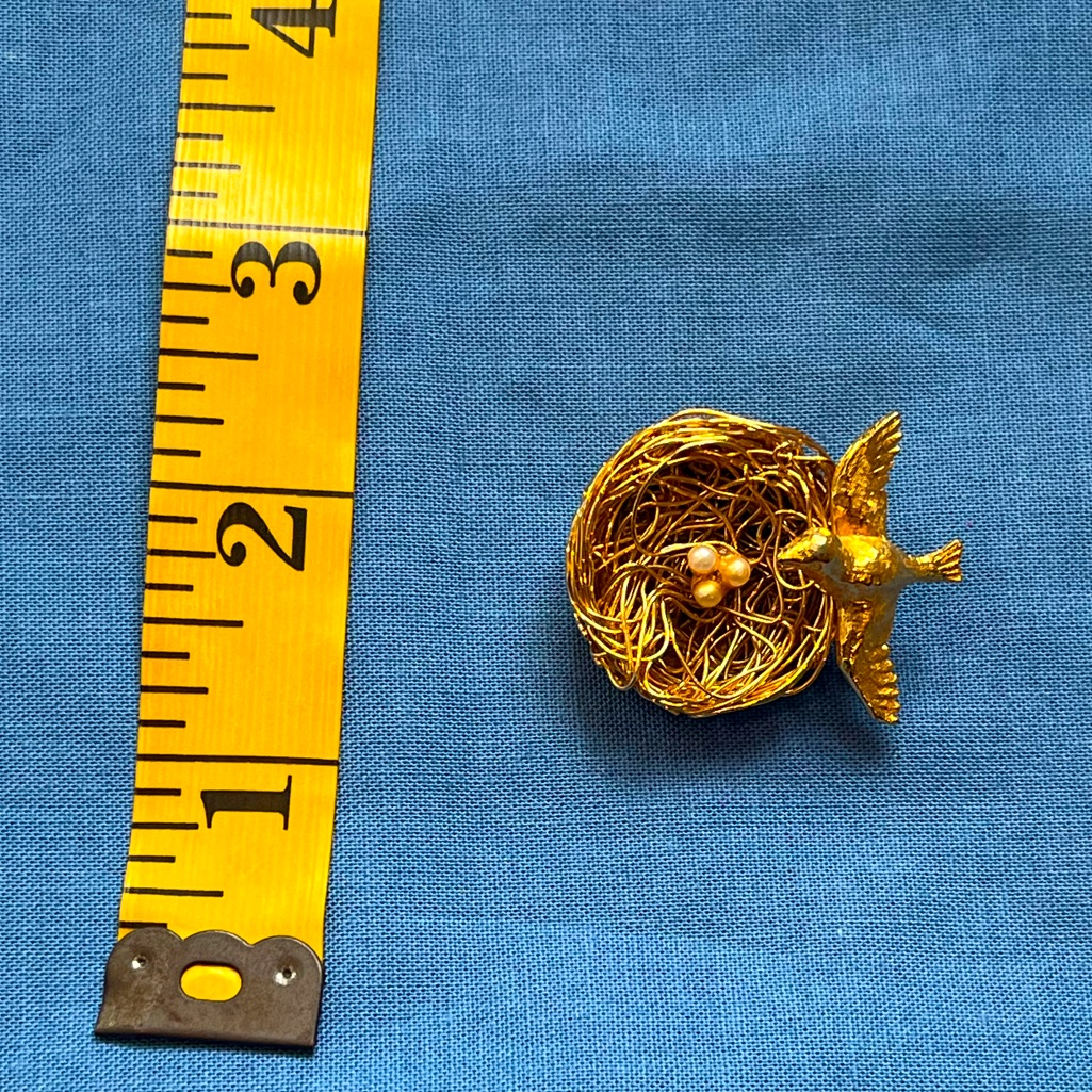 Jeanne Bird And Nest Brooch